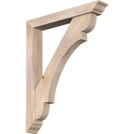 Ekena Millwork Olympic Traditional Smooth Bracket w/ Offset Brace, Douglas Fir, 5 1/2"W x 36"D x 44"H BKT0604X36X44OLY01SDF